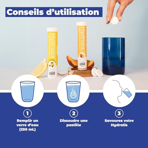 HYDRATIS - Pastilles Effervescentes Fruit des Bois - Optimise l'Hydratation - Riche en Minéraux - Faible en Sucre - Goûts Légers - Sport, Crampes, Récupération - 40 Pastilles