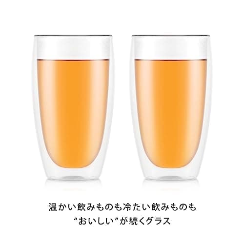 BODUM (4560-10) Lot de 2 Verres à double paroi, Transparent, 45 cl, 2 Unité
