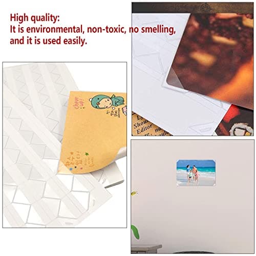 ExeQianming Lot de 1020 autocollants pour coins de photos, albums photos, scrapbooking et loisirs créatifs Transparents