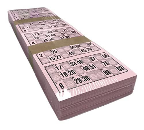 Genérico Lot de 480 cartons de chiffres découpés pour bingo traditionnel de 90 boules (Rose)