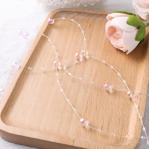 VEOIRXU Perles d'eau Rose, Bougies Flottantes, Perle d'eau, Bougie Flottante pour Vases, Remplisseurs de Bouteilles d'eau, Mariages, Décorations de Centres de Table(Rose, 5M)