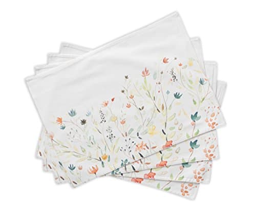 Maison d' Hermine Colmar Lot de 4 Sets de Table 100% Coton pour la Table à Manger, la Cuisine, Les Mariages, la Vie Quotidienne, Les dîners, Le Printemps/été (33cm x 48cm)