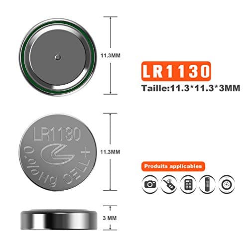 Paquet de 20 Piles Bouton alcaline de la Pile LR1130 AG10
