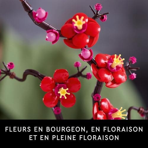 LEGO Botanique Les Fleurs de Prunier - Plante Artificielle à Offrir - Set de Construction, Adulte - Décoration intérieure - Activité relaxante - Idée Cadeau pour la St Valentin, Femme ou Homme 10369