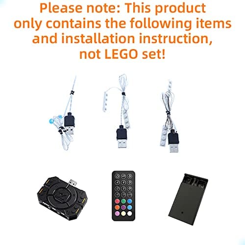 GEAMENT Jeu De Lumières (Télécommande) Compatible avec Lego Internationale Raumstation - Kit D'éclairage LED pour Ideas 21321 (Modèle de Bloc Non Inclus)