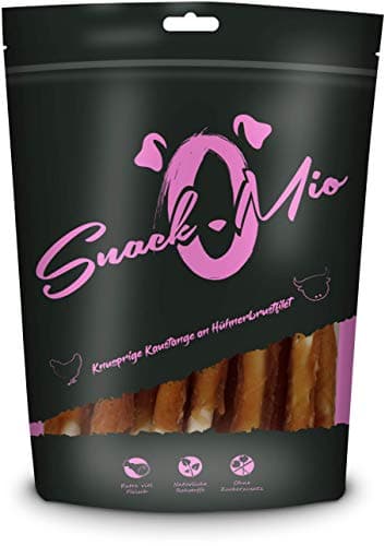 SNACKOMIO - Friandise pour chien de qualité supérieure - Barre à mâcher croustillante au blanc de poulet, sans céréales, 1 paquet (1 x 70g)