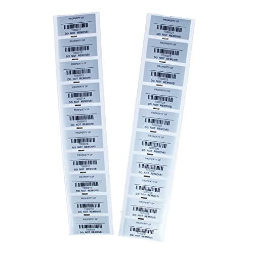 TamperSeals Group - 100 Pièces 2,5 x 5,0 cm Argent Total-Transfért Inviolable par Sécurité Void Stickers, Étiquettes d’actif, et Sceau de Sécurité (Argent mat, code-barres pré-imprimé, étanche)