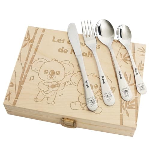 Amikado Coffret Couverts pour Enfant personnalisés (Koala)...