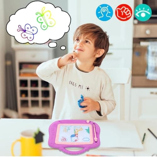 GXGM Tableau Magnetique Enfant, Enfant Tableau de Dessin Magnétique Effaçable, Cadeau Jouet Educatif pour Bambin, 1 pièce
