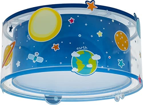 Dalber Plafonnier enfant Planets planètes système solaire Bleu, 41346, E27