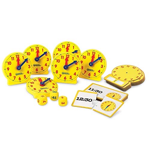 Learning Resources Lot de 6 kits d’activités sur l’heure en petit groupe About Time
