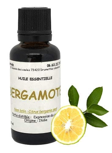 Huile essentielle de Bergamote (10 ml). "Citrus bergamia peel"