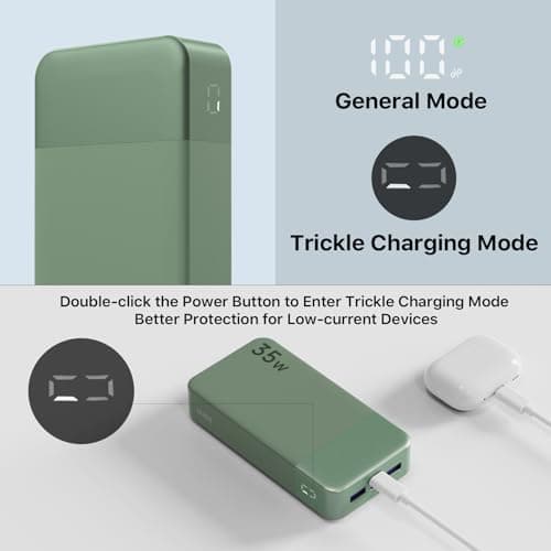 Nobis Power Bank, Alimentation Mobile 20000mah, Recharge Rapide pour Alimentation Mobile 35w, Batterie avec écran Numérique pour iPhone,Samsung, Android, etc