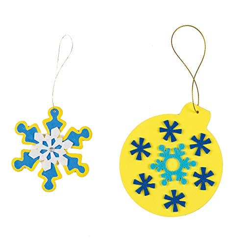 Baker Ross autocollants en feutrine motif flocon de neige (paquet de 78) matériels créatifs pour enfants et adultes EX5442 Coloris Assortis