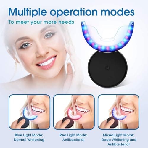 Riatanxi Kit Blanchiment Dentaire Professionnel: Blanchir les Dents Rapidement en 16 Minutes à Maison avec Lampe LED Dent Blanche et Gel Blanchissement un Sourire Blanc pour Dents Sensibles