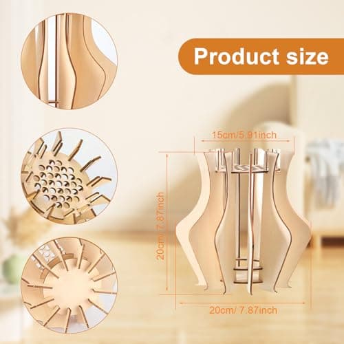 LERANXIN Bois Vase de Fleurs, Vase Fleur Kit Construction Vase Bouquet, 3D Vases en Bois Peut Contenir 33 Bouquets, Vase Créatif pour Décoration Bureau, Amateurs Fleurs