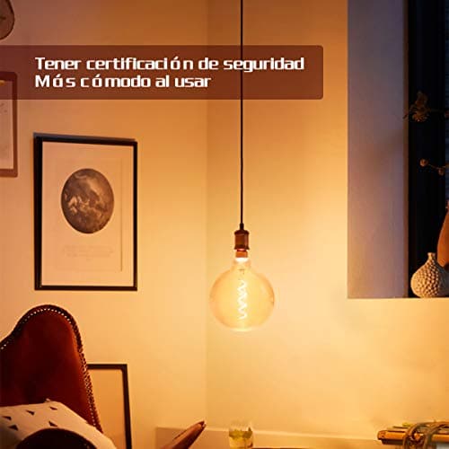EXTRASTAR Lot de 2 Ampoule LED Edison Style Rétro Vintage, G125SP 6W E27 Blanc Chaud 2200K, 2 unités