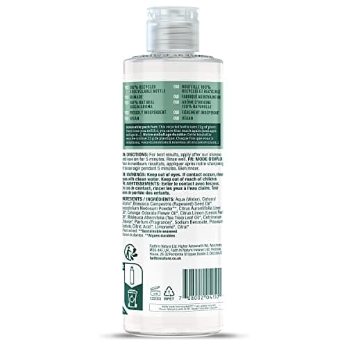 Après-Shampooing Naturel aux Algues & Agrumes Faith In Nature, Détoxifiant, Vegan & Cruelty Free, Sans Parabènes & SLES, Pour Tout Type de Cheveux, 400ml