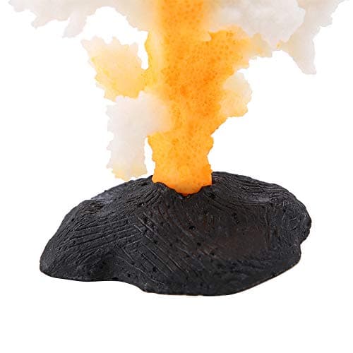 Simulation Aquarium Corail Anémone Silicone Lumineux Bionique Plantes Fish Tank Aménagement Paysager Aquarium Ornement[Jaune] Coraux de décoration