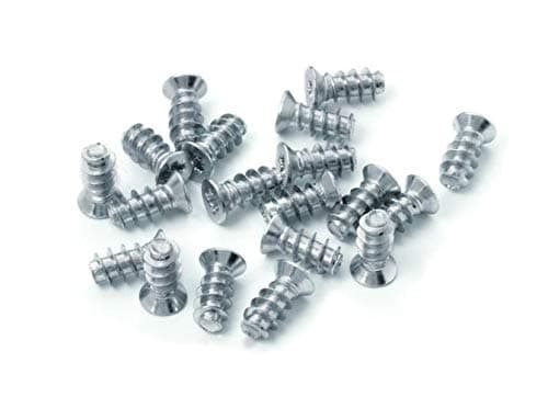 HEXATON Vis Euro à Tête Fraisée Plate en Acier Galvanisé Blanc Filetage Complet pour Bois 5 x 16 mm Lot de 50 Pozidriv Idéal pour Montage de Meubles Charnières et Tiroirs Euro Vis Spéciale