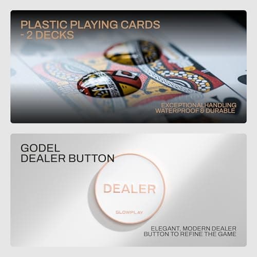 SLOWPLAY Ensemble de 300 jetons de Poker en Argile GODEL 14g pour Texas Hold'em [avec Valeur] dans Un Coffret Haut de Gamme en Polycarbonate Allemand résistant pour Les Joueurs de Poker