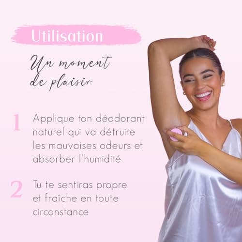 MUSC INTIME - Lot de 2 - Déodorant Anti transpirant - Musc Blanc - L'Irrésistible - Anti Mauvaises Odeurs - 95% Ingrédients Naturels - Sans Sel D'Aluminium Ni Pertubateur Endocrinien - 2 x 50g