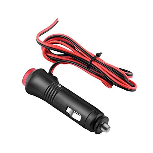 Qiilu 1.5m Mâle Voiture Allume-Cigare Plug, Socket Power Plug Adaptateur sur Arrêt Interrupteur Fusible 12 V 24 V