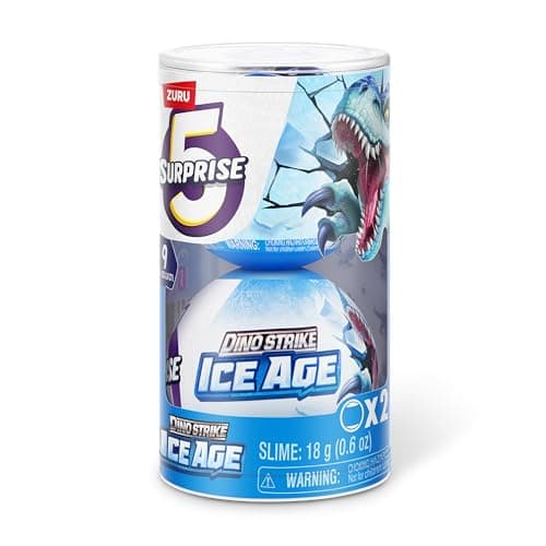 5 SURPRISE Dino Strike Ice Age, série 6, Capsules Surprises de Mini-Objets de Collection, (2 Capsules)