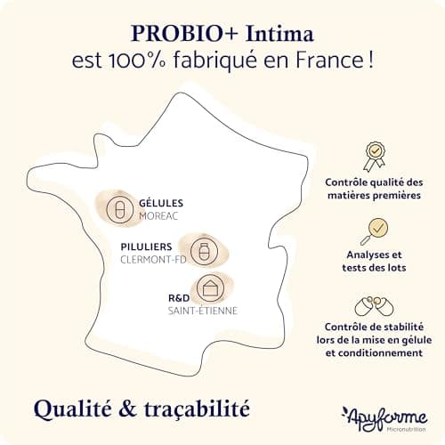 Probio+ Intima - Probiotique Flore Intime - Jusqu'à 40 Milliards UFC/Jour - 4 Souches Lactobacillus Reuteri, Rhamnosus Crispatus et Acidophilus - 100% FRANÇAIS