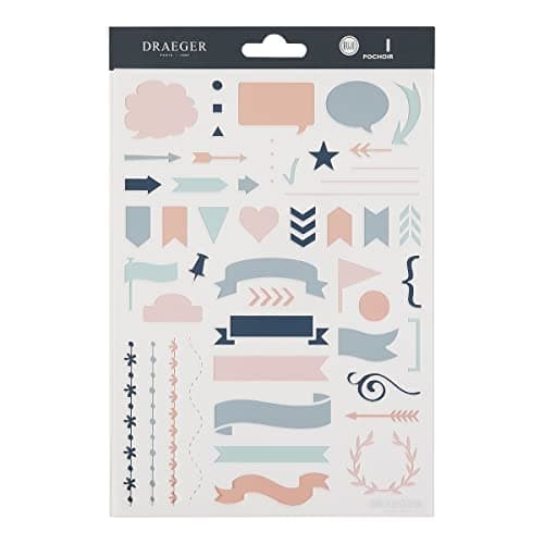D.I.Y with Toga LR002 Pochoir Bannières Bullet Journal Plastique Transparent 15 x 21 x 0,2 cm