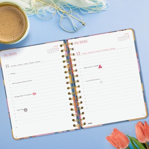 Finocam – Agenda Spirale You 2025 1 jour par page Janvier 2025 – Décembre 2025 (12 mois) Tulip International