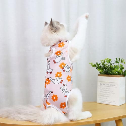 NTRUXZP Combinaison de récupération Professionnelle Cat pour Chat pour plaies Abdominales ou Maladies de la Peau, Alternative après Une Chirurgie Collier électronique pour Chats