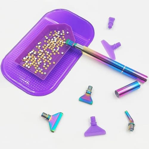 AIFUDA Lot de 22 stylos de peinture diamant 5D avec 12 embouts filetés pour loisirs créatifs