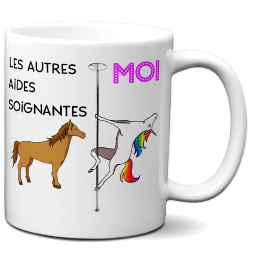 L'Esprit Des Anges Tasse-Mug Meilleure Aide-soignante Licorne - Idée Cadeau Humour Original Anniversaire