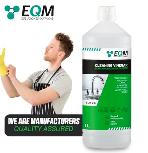 EQM - ECO-216 - Vinaigre Ménager 10° - 1L - 100% naturel - Anti Calcaire Détartrante - Puissant nettoyant ménager tout usage