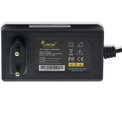 LEICKE Alimentation Adaptateur Chargeur 12V 3A 36W | de pour différents appareils tels Que: routeurs, moniteurs, Switch commutateur, routeur et Scanner | Prise USB de 5.5 * 2.5 mm