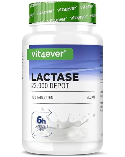 Lactase 22.000 Depot-120 comprimés à libération prolongée (Sepismart® Slow Release)-Hautement dosé avec 22.000 unités FCC-En cas d'intolérance au lactose+intolérance au lait-Sans additifs indésirables