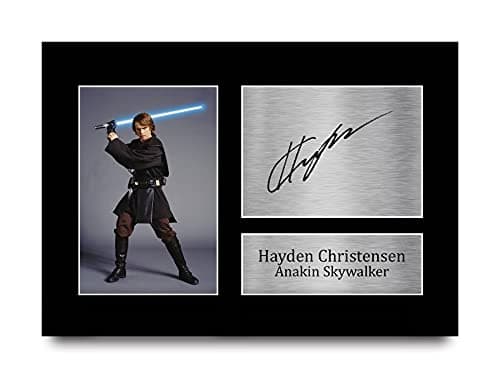 HWC Trading A4 Hayden Christensen Star Wars Anakin Skywalker Cadeaux Imprimé Signé Autographe Photo pour les fans de cinéma - A4