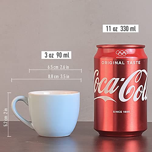 homEdge Lot de 6 mini tasses à expresso Procelain - 90 ml - Bleu clair