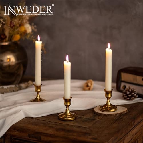 Bougeoir Doré en Métal pour Chandelier, 6 Pcs