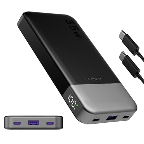 JUOVI Batterie Externe Charge Rapide 35w Batterie Externe USB c Batterie 10000mAh avec PD 3.0 & QC 4.0, USB C Power Bank pour iPhone 16 15 14 Series, Samsung, Tablet, Switch, et Autres