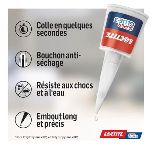 Loctite Super Glue-3 | Précision (flacon de 5 g) – Colle forte pour réparations précises – Colle liquide tous matériaux – Colle transparente à séchage rapide