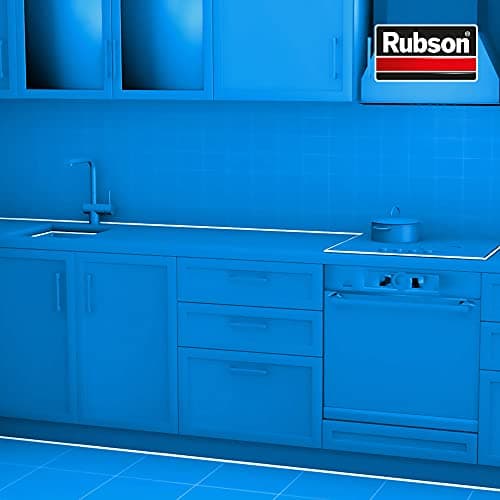 Rubson Je Jointe Mastic Blanc 200 ml, mastic étanche anti-moisissure en aérosol prêt à l'emploi, mastic silicone durable pour joints sanitaires spécial Bain & Cuisine
