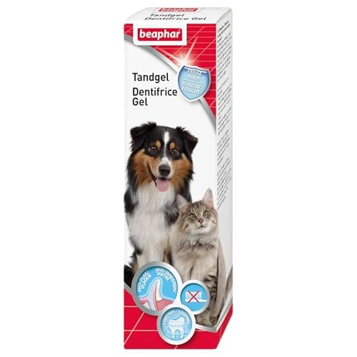 Beaphar – Gel Dentifrice pour Chien et Chat – Nettoyage des Dents sans brossage ni rinçage – Combat la Plaque Dentaire, la Formation de tartre et la Mauvaise haleine – Tube 100 g