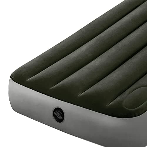 Intex matelas gonflable downy - 1 pers + gonfleur a pied intégré