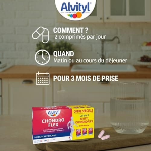 Alvityl Chondroflex - Lot de 3-5 éléments Essentiels - Mobilité Articulaire - 3x30 Jours de Prise