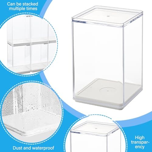 Mini Vitrine en Acrylique pour Collection, 6PCS - Boîte de Présentation Transparent pour Figurines Pop, Mini Figurines, Objets de Exposition, DIY (105×66×66mm)
