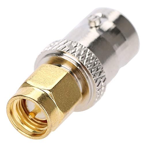 Diyeeni 5pcs SMA mâle vers BNC Femelle Adaptateur coaxial, RF Adaptateur coaxial coaxial, SMA to BNC Male Female Coax Connector (Tout en cuivre)
