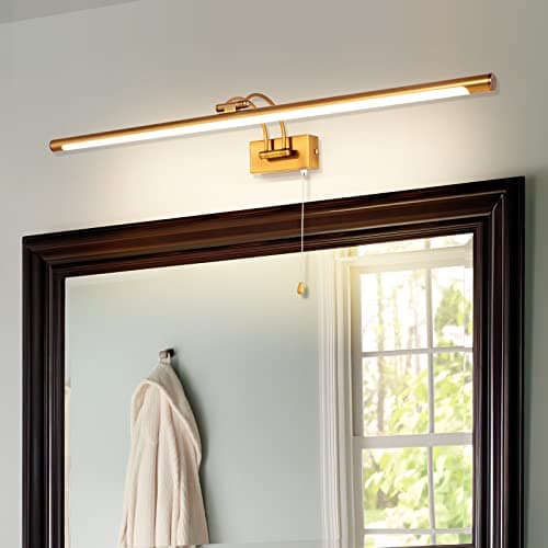 TYhogar Lampe Miroir LED Salle de Bain 90cm Lampe pour Miroir Lumineux LED Applique Murale Lumiere Miroir Salle de Bain Moderne 3000K 1820LM 16W Applique Intérieure Lampe pour Tableau