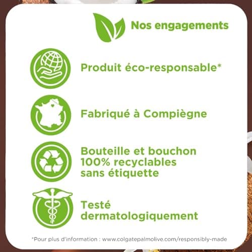 SOUPLINE Adoucissant Concentré 3D Senteur Noix de Coco, Formule Active à Froid, 92% D'ingrédients D'origine Naturelle, Set de 3 x 1.28L